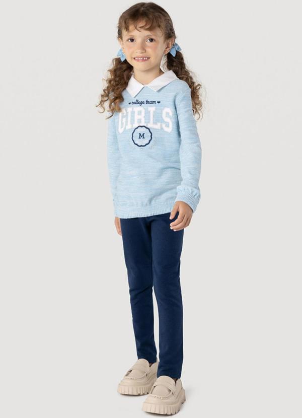 Vista 2 Conjunto Infantil Menina Azul Brandili Mundi Brandili Mundi