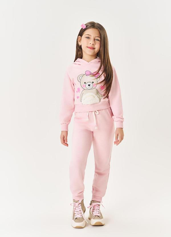 Conjunto Infantil Menina Barriga de Urso Rosa