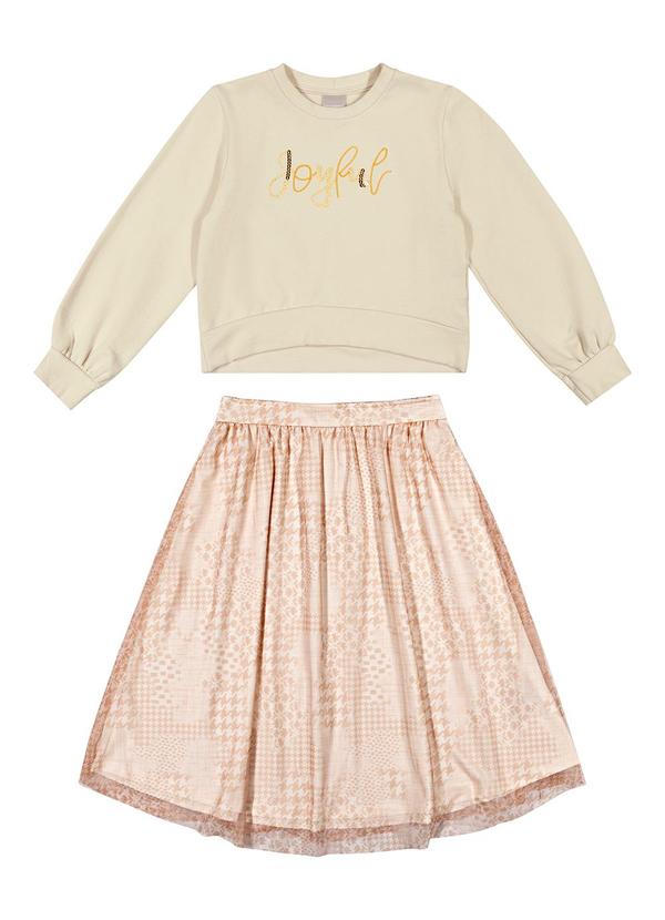 Conjunto Infantil Menina Bege