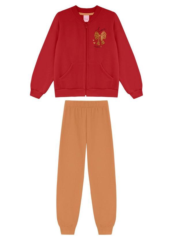 Conjunto Infantil Menina Bordô