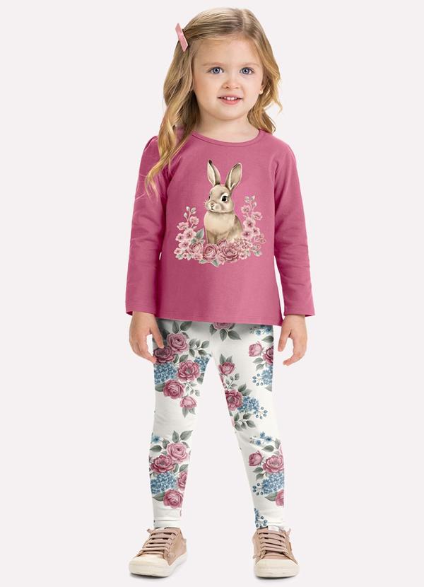 Conjunto Infantil Menina Coelhinho Rosa