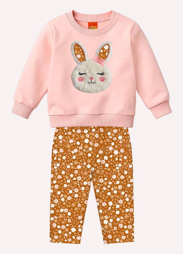 Conjunto Infantil Menina Coelhinho Rosa