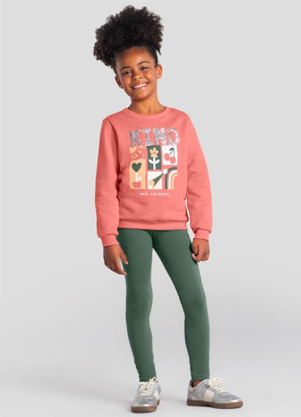 Conjunto Infantil Menina com Flores Rosa