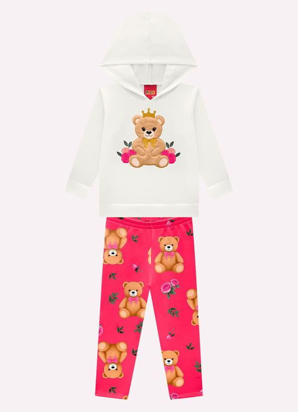 Conjunto Infantil Menina com Pelinhos Branco