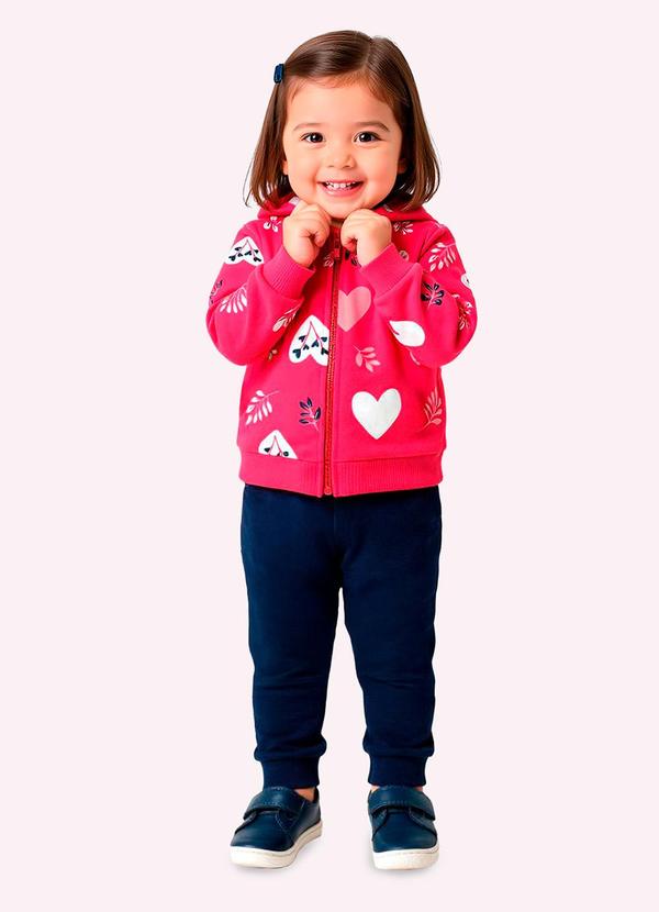 Conjunto Infantil Menina Corações Rosa