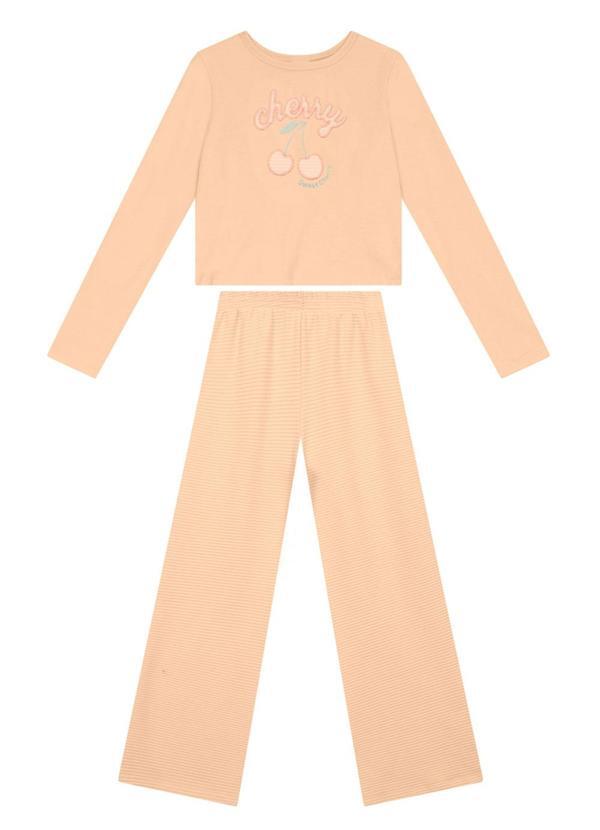 Conjunto Infantil Menina de Cereja Laranja