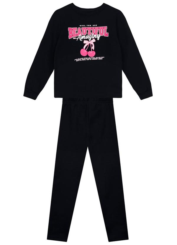 Conjunto Infantil Menina de Cerejinha Preto
