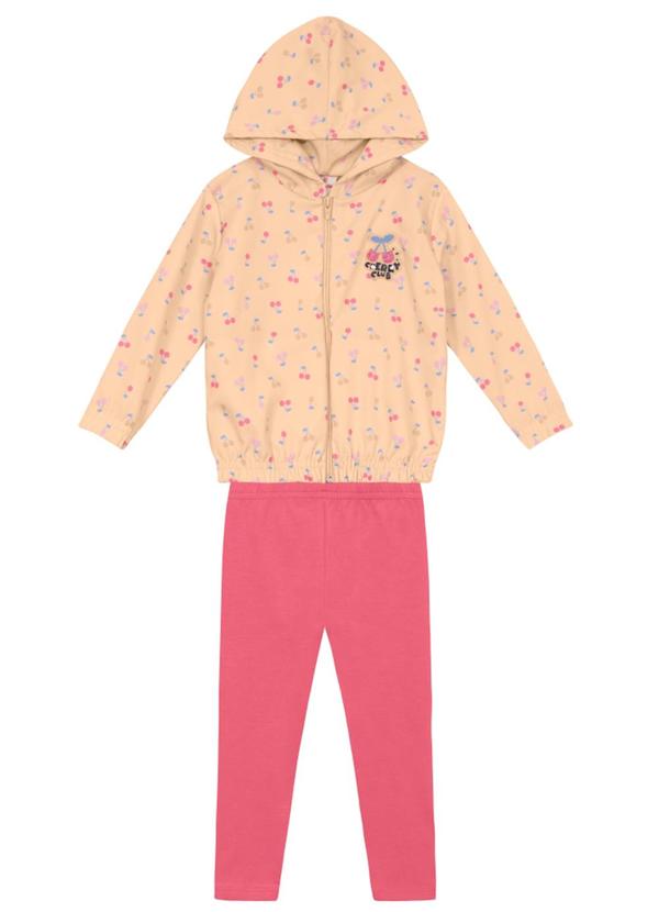 Conjunto Infantil Menina de Cerejinhas Laranja