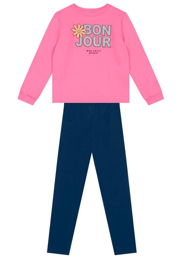 Conjunto Infantil Menina de Flor Rosa