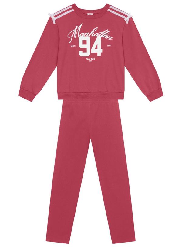 Conjunto Infantil Menina de Flor Vermelho
