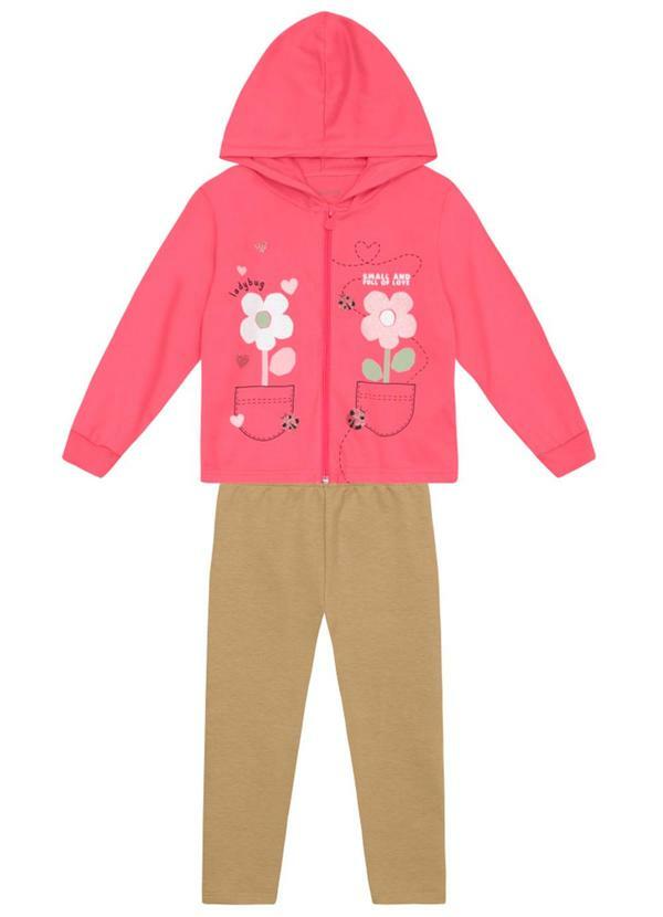 Conjunto Infantil Menina de Flores Rosa