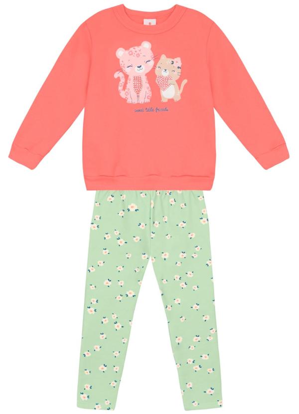 Conjunto Infantil Menina de Gatinho Rosa