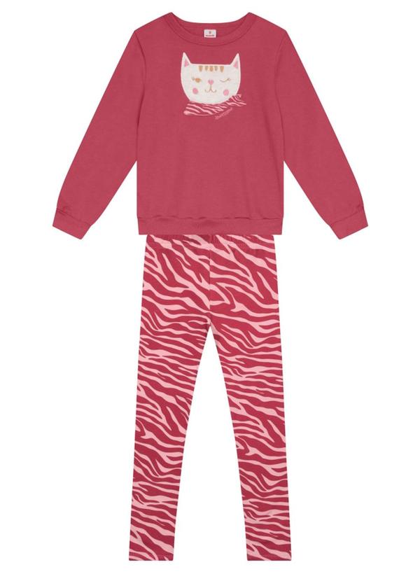 Conjunto Infantil Menina de Gatinho Rosa