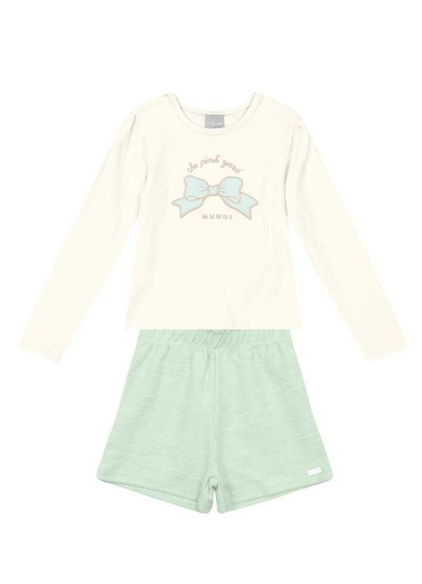 Conjunto Infantil Menina de Laço Natural