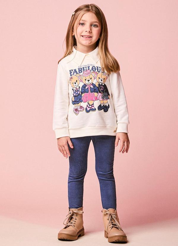 Conjunto Infantil Menina de Moletom de Ursinhas