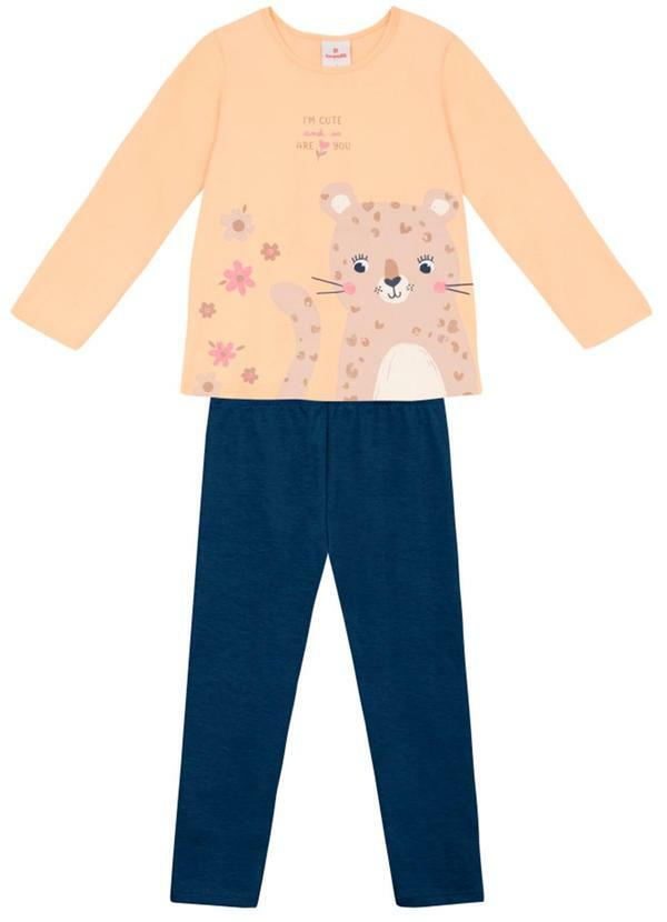 Conjunto Infantil Menina de Oncinha Laranja