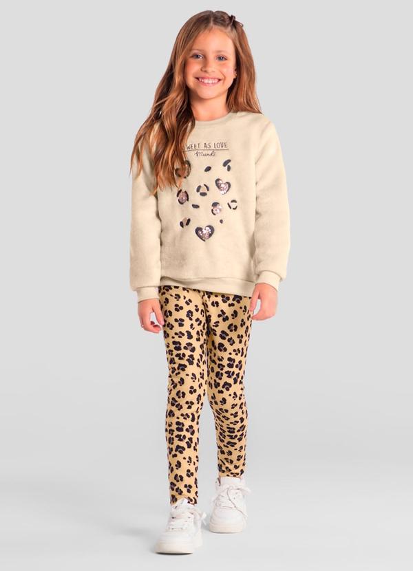Conjunto Infantil Menina de Oncinha Natural