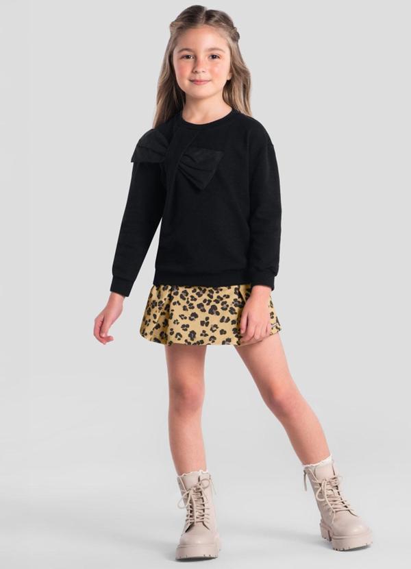 Conjunto Infantil Menina de Oncinha Preto