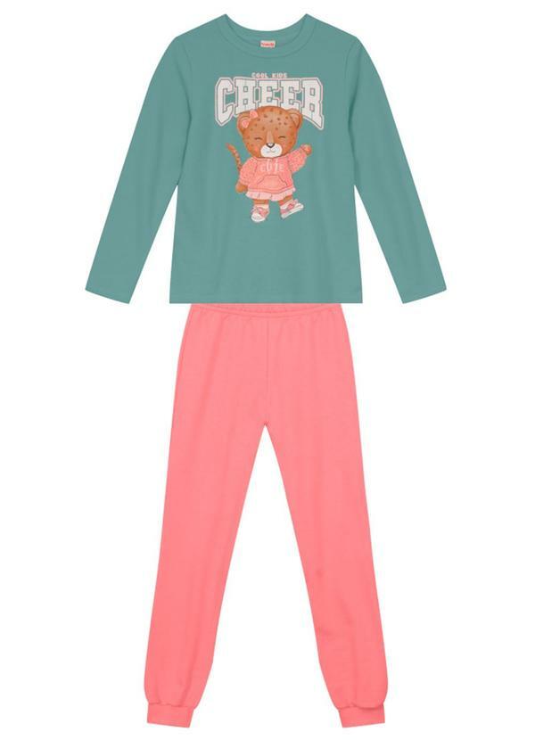 Vista 2 Conjunto Infantil Menina de UrsinhoVerde Brandili Brandili