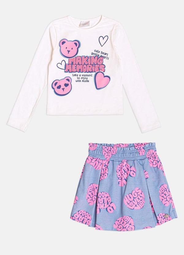 Conjunto Infantil Menina de Ursinhos com Strass
