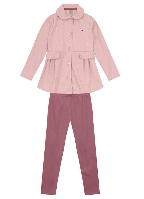 Vista 2 Conjunto Infantil Menina Elegante Rosa Brandili Mundi Brandili Mundi