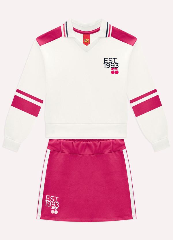 Conjunto Infantil Menina em Algodão Branco