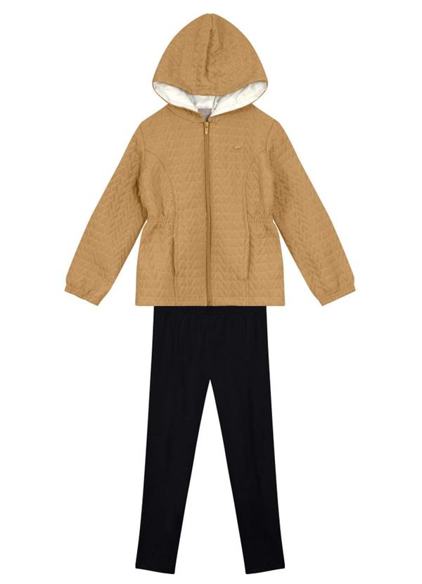 Conjunto Infantil Menina em Cotton Marrom