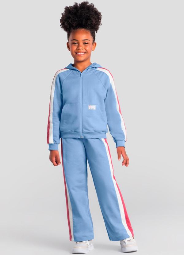 Conjunto Infantil Menina em Moletom Azul