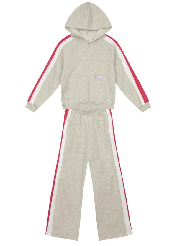 Conjunto Infantil Menina em Moletom Cinza
