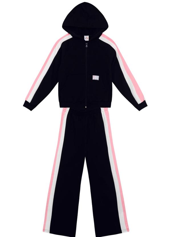 Conjunto Infantil Menina em Moletom Preto