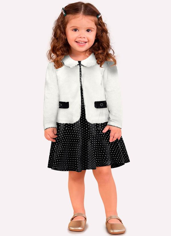 Conjunto Infantil Menina em Pelinhos Preto