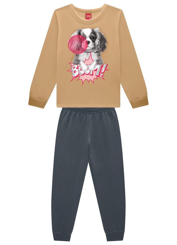 Vista 2 Conjunto Infantil Menina Estampa Bege Kyly Kyly