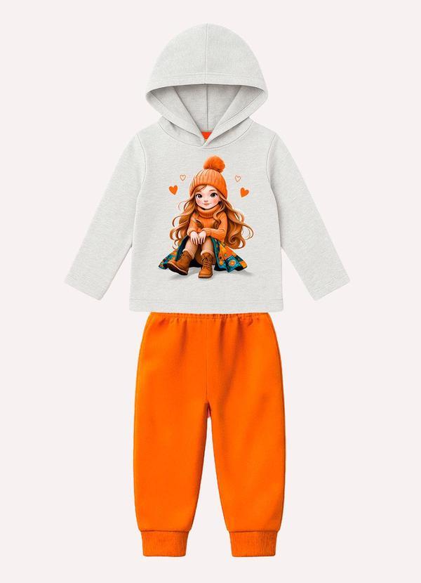 Conjunto Infantil Menina Estampa Cinza