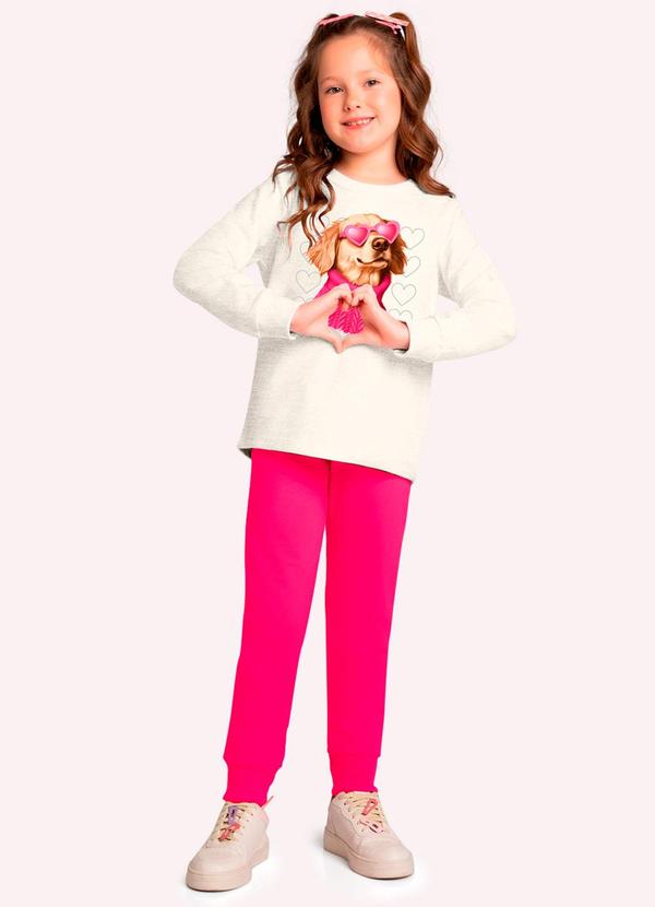 Conjunto Infantil Menina Estampa Cinza