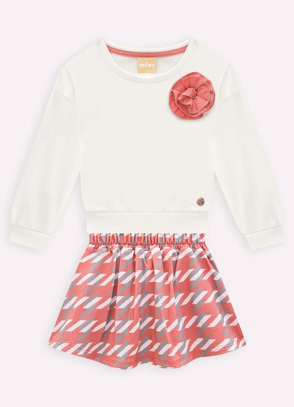 Conjunto Infantil Menina Estampa Off White