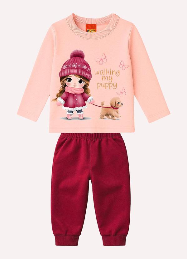 Conjunto Infantil Menina Estampa Rosa