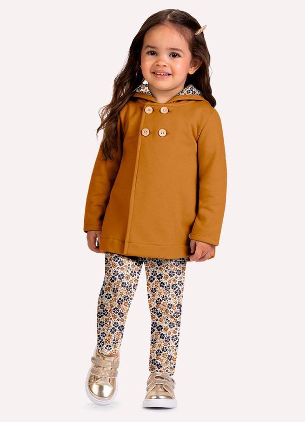 Conjunto Infantil Menina Flores Amarelo