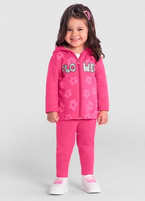 Conjunto Infantil Menina Glitter Rosa