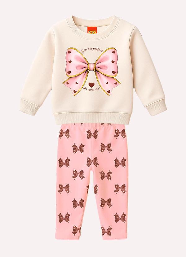 Conjunto Infantil Menina Laços Branco