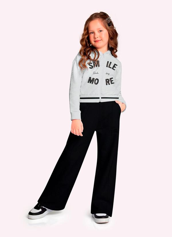 Conjunto Infantil Menina Lettering Cinza