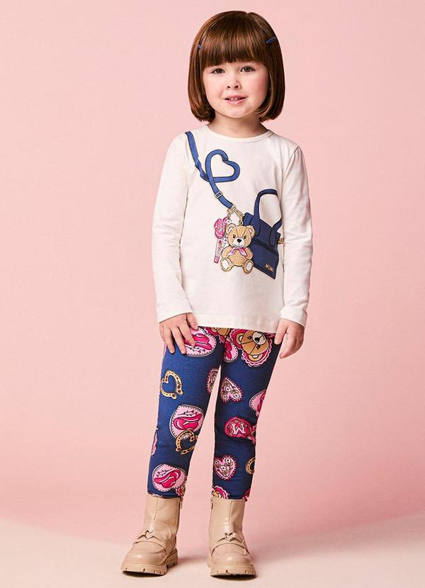 Conjunto Infantil Menina Manga Longa com Bolsinha