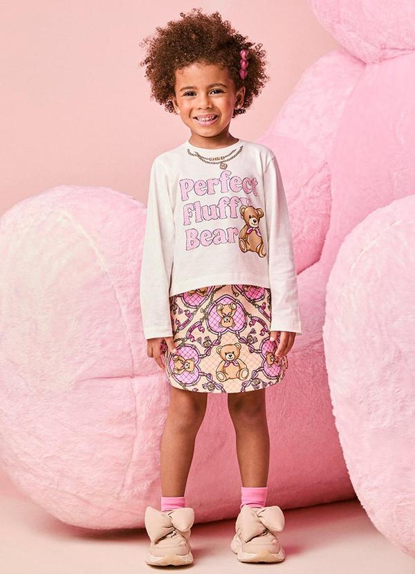 Conjunto Infantil Menina Manga Longa com Strass