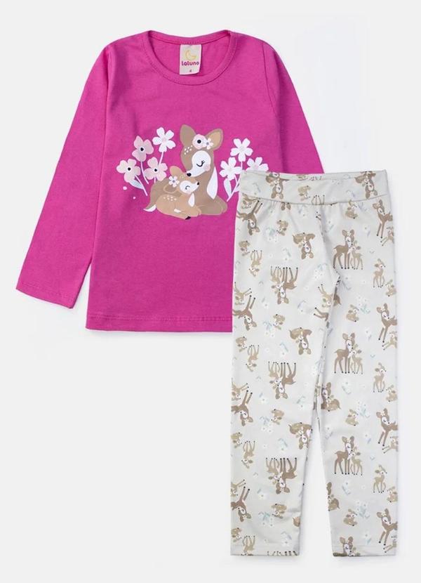 Vista 2 Conjunto Infantil Menina Meia Estação Rosa
