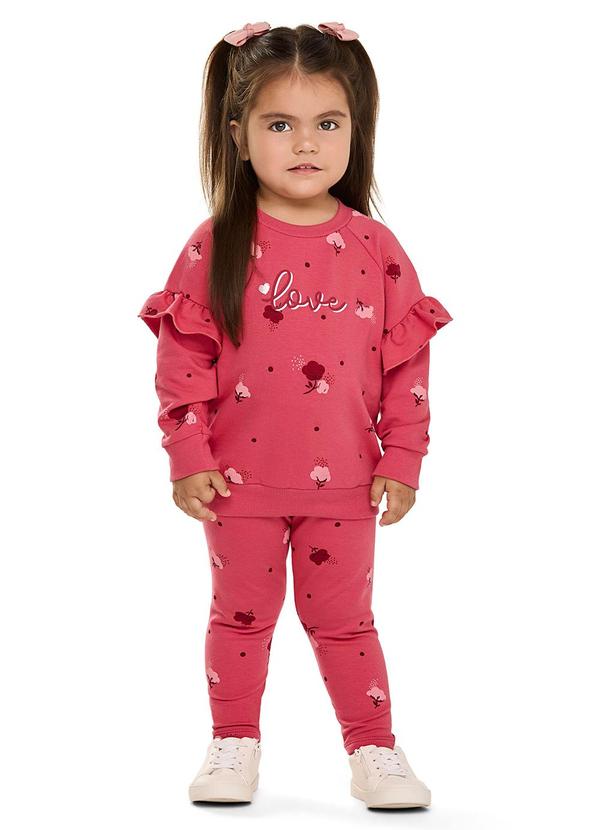 Conjunto Infantil Menina Molecotton Love Rosa