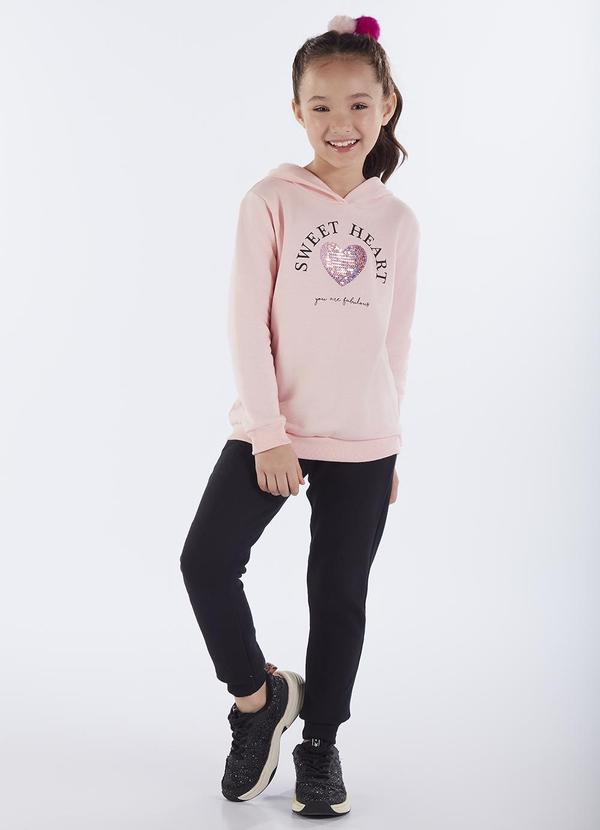 Conjunto Infantil Menina Moletom Rosa