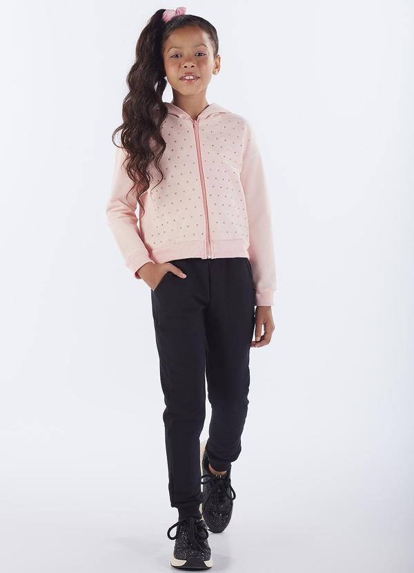Conjunto Infantil Menina Moletom Rosa