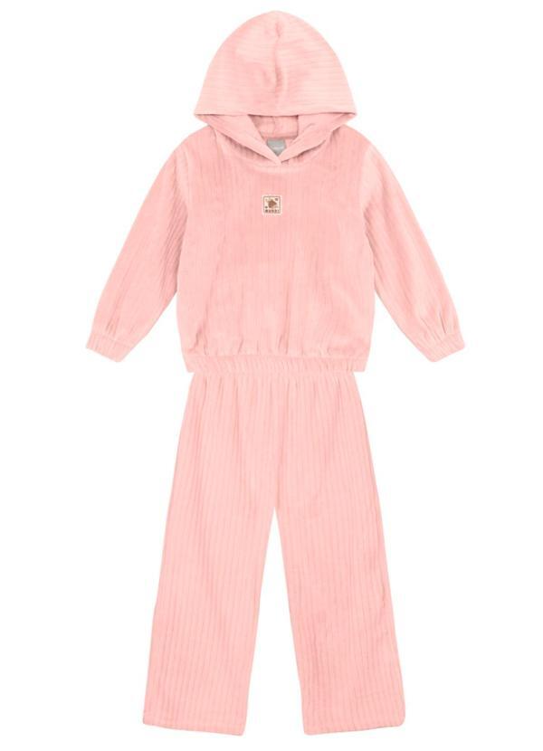 Conjunto Infantil Menina Peluciada Rosa
