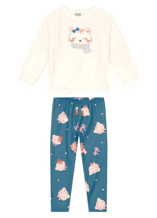 Conjunto Infantil Menina Peluciado Natural
