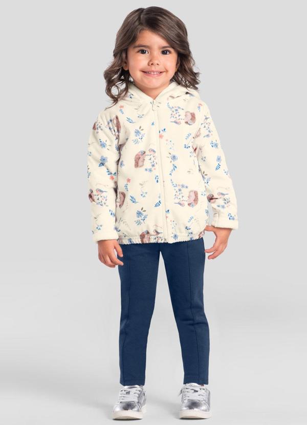 Conjunto Infantil Menina Peluciado Natural
