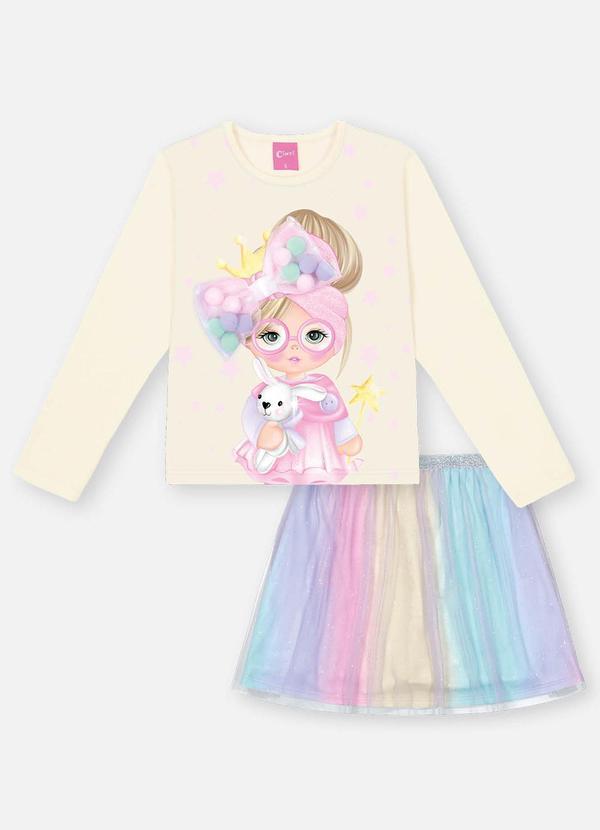 Conjunto Infantil Menina Princesa Multicores